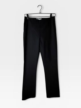 M.M. Lafleur Women's Size 6 Black Cotton Slim Leg Side Zip Dress Pants (I)